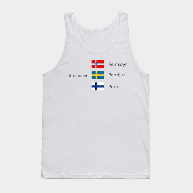 Reindeer in Scandinavia Tank Top by Aurealis